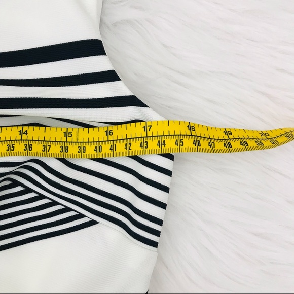 Lauren Ralph Lauren Black White Stripped Boat Neck Dress - Picture 10 of 10